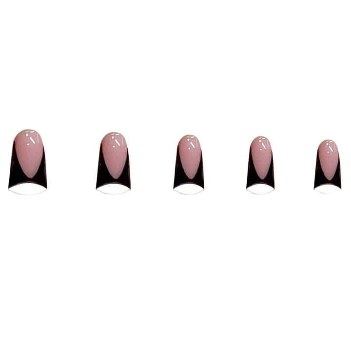 Stylish Stiletto Press-On Nails with Geometry Design Bowlift
