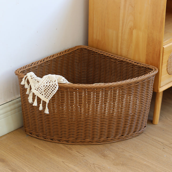 Corner Woven Storage Basket Bowlift