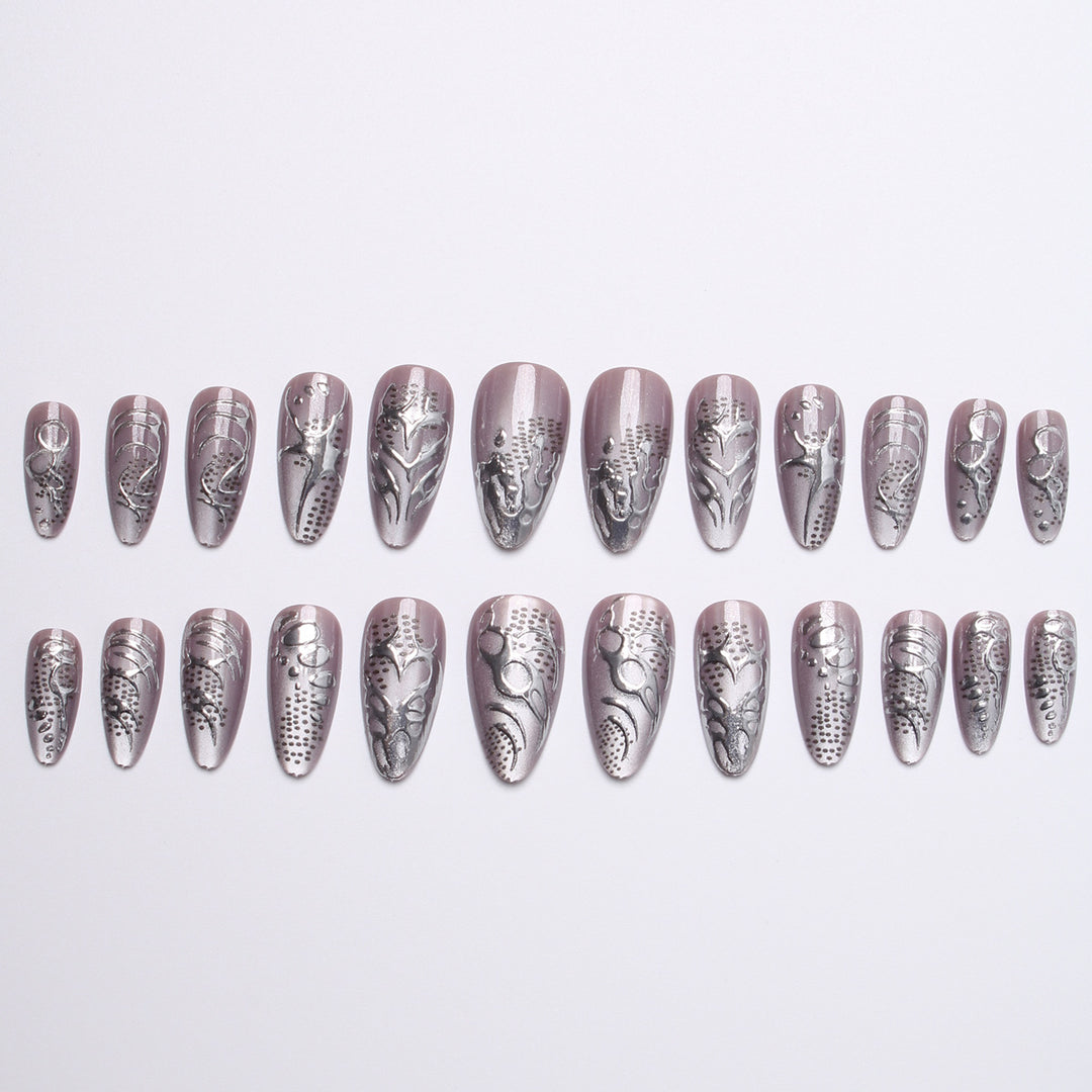 Artful Nail Tips with Modern Design Bowlift