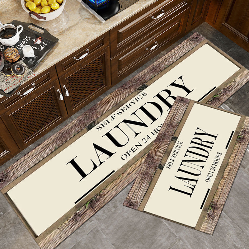 Vintage-Inspired Laundry Room Area Mat Bowlift