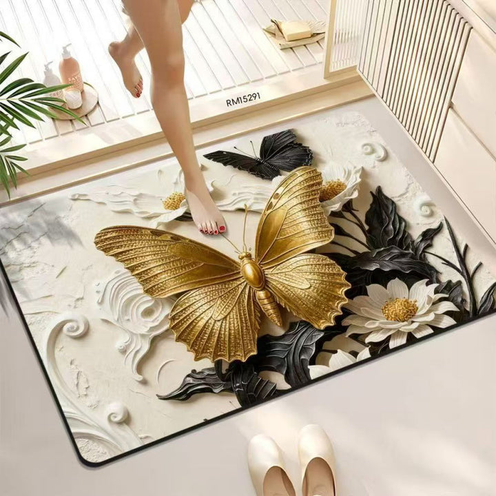 Decorative Butterfly Bath Mat Bowlift