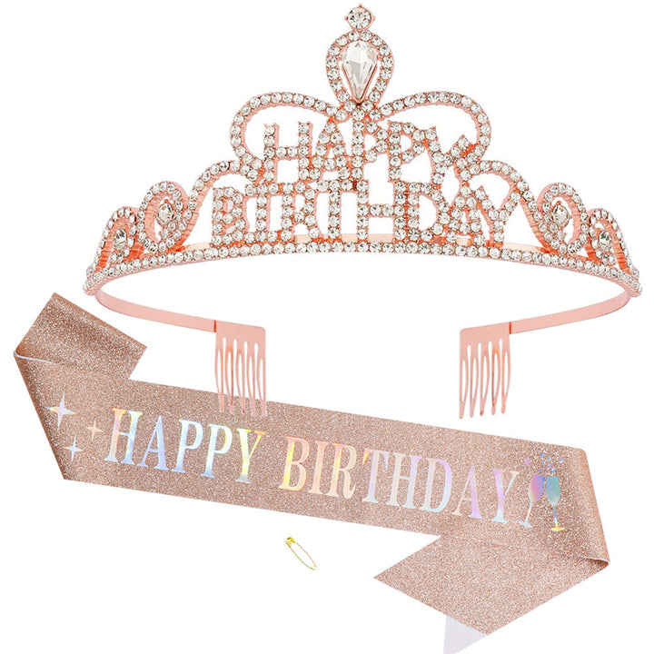 Women Funkenkrone with "Happy Birthday" lettering Bowlift