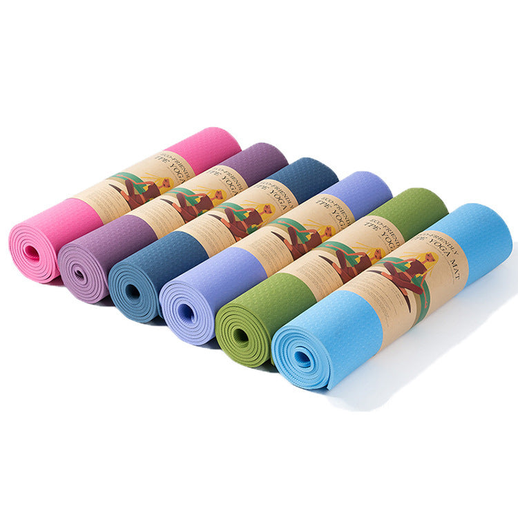 Non-slip fitness yoga mat with double cushioning Bowlift