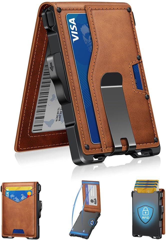 Ultra-Slim RFID-Blocking Cardholder Wallet Bowlift