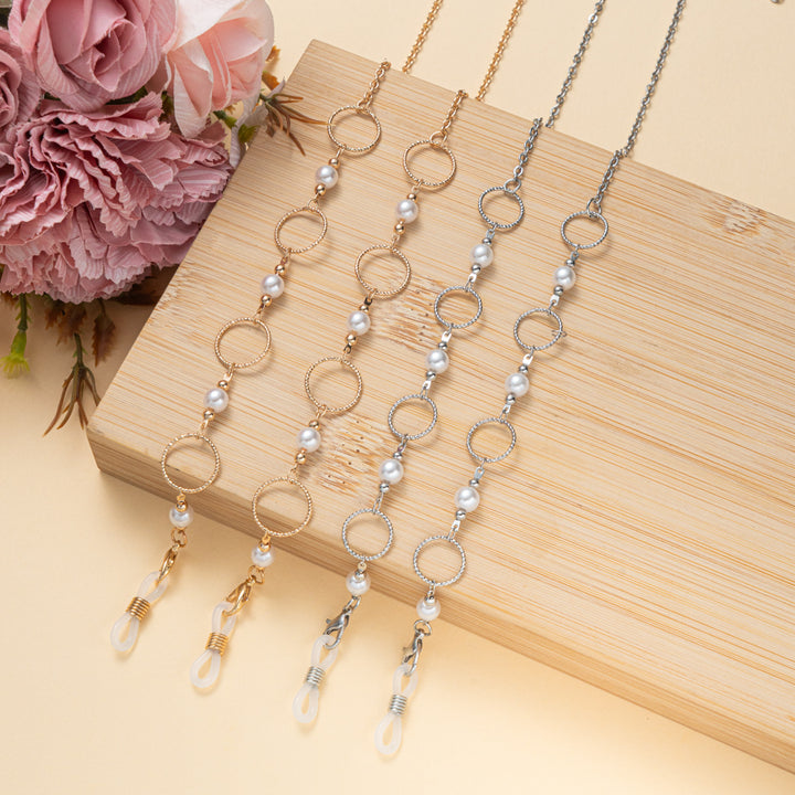 Pearlescent and Chain Eyewear Necklace Bowlift