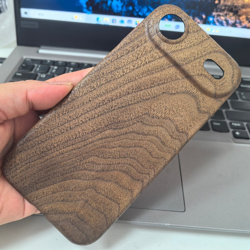 Handcrafted full-grain wood protective phone case with raised camera bezel Bowlift