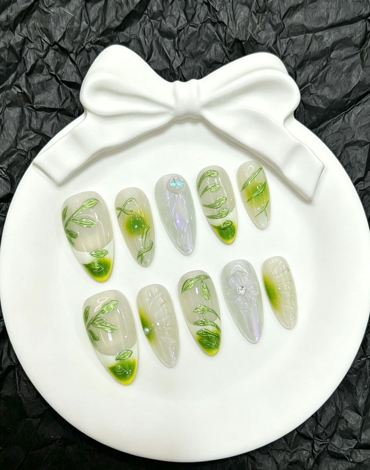 Botanical Art Press-On Nails Set