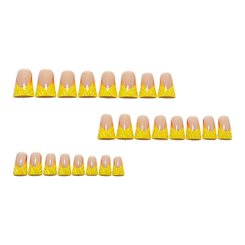 Artificial nails with creative wave design Bowlift