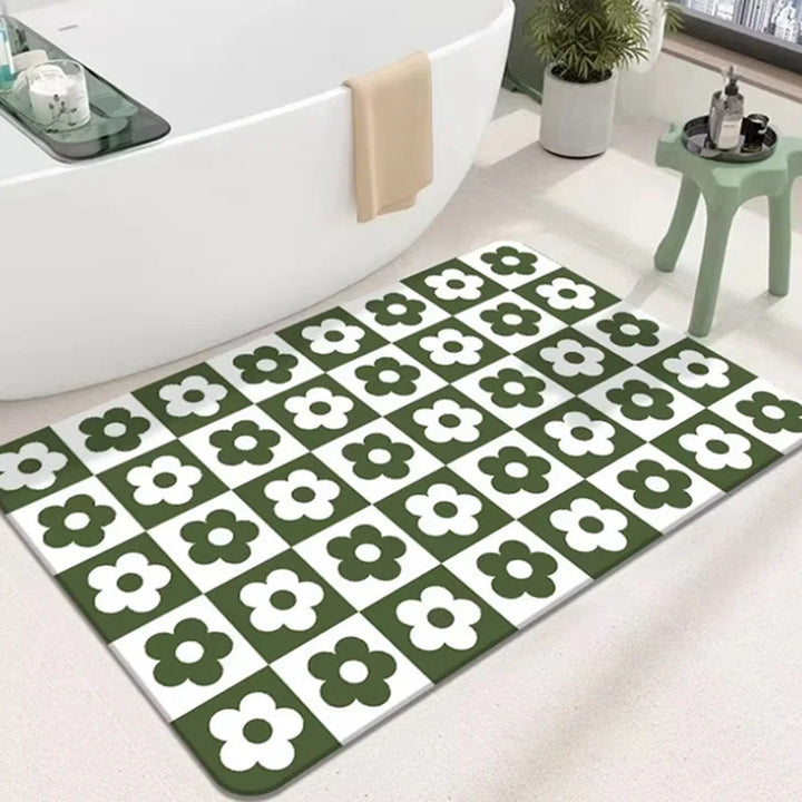 Geometric Patterned Bath Mat Bowlift