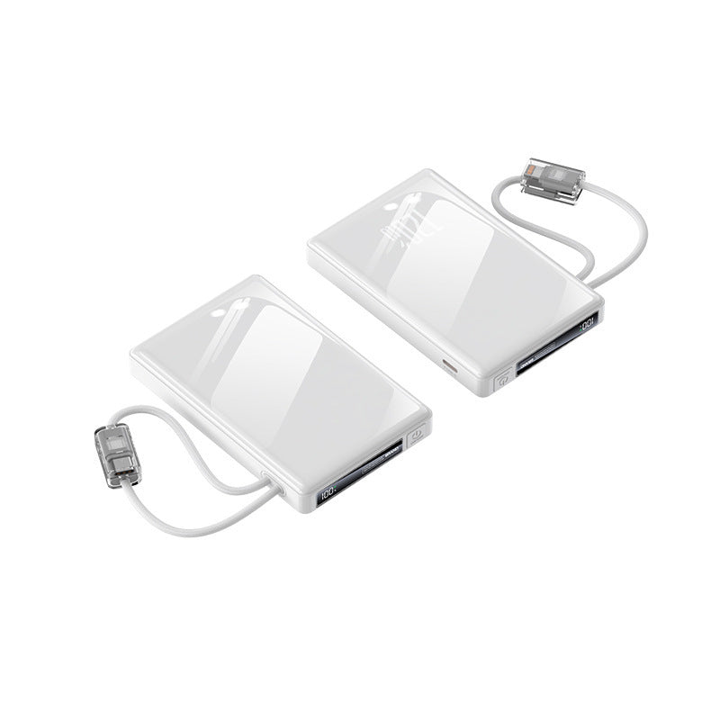 Portable power bank with integrated cables and state-of-the-art fast charging function Bowlift
