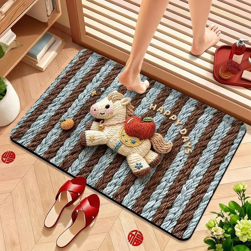 Cute Puppy-Themed Plush Bath Mat Bowlift