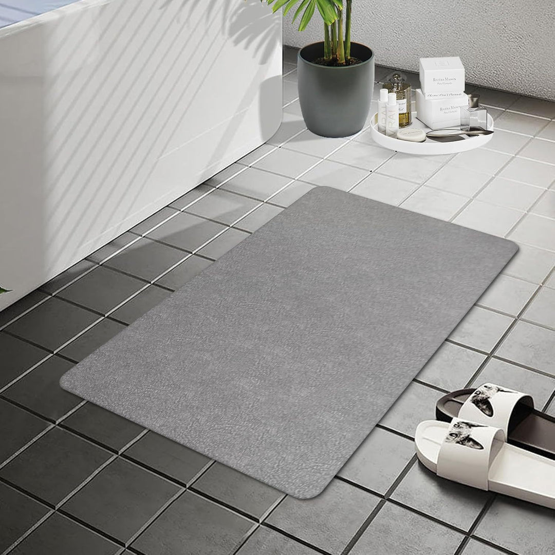 Luxurious Marble-Patterned Bath Mat Bowlift