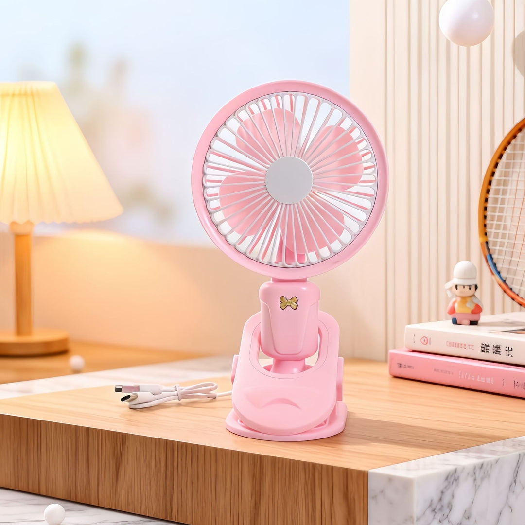 Women's Portable Table Fan with Multifunctional Mount Bowlift