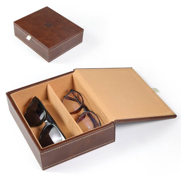 Premium Leather Eyewear Storage Box Bowlift