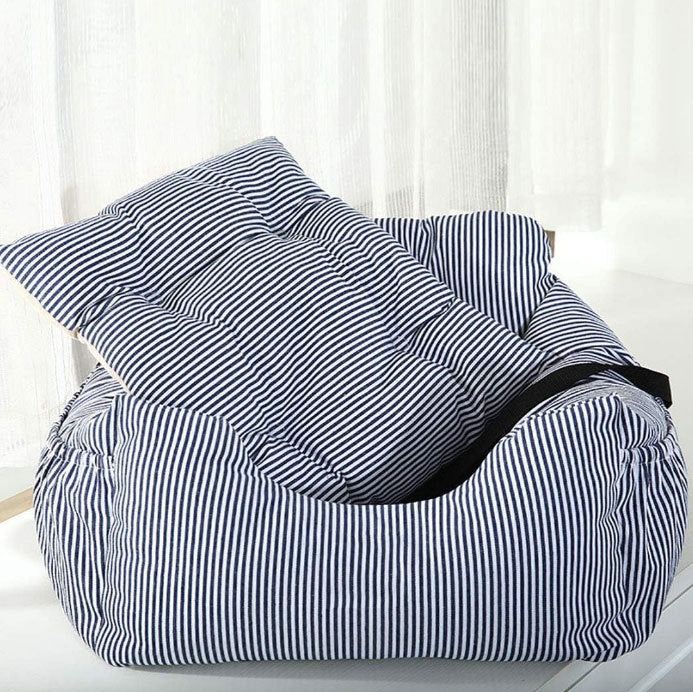 Cozy Striped Dog Bed