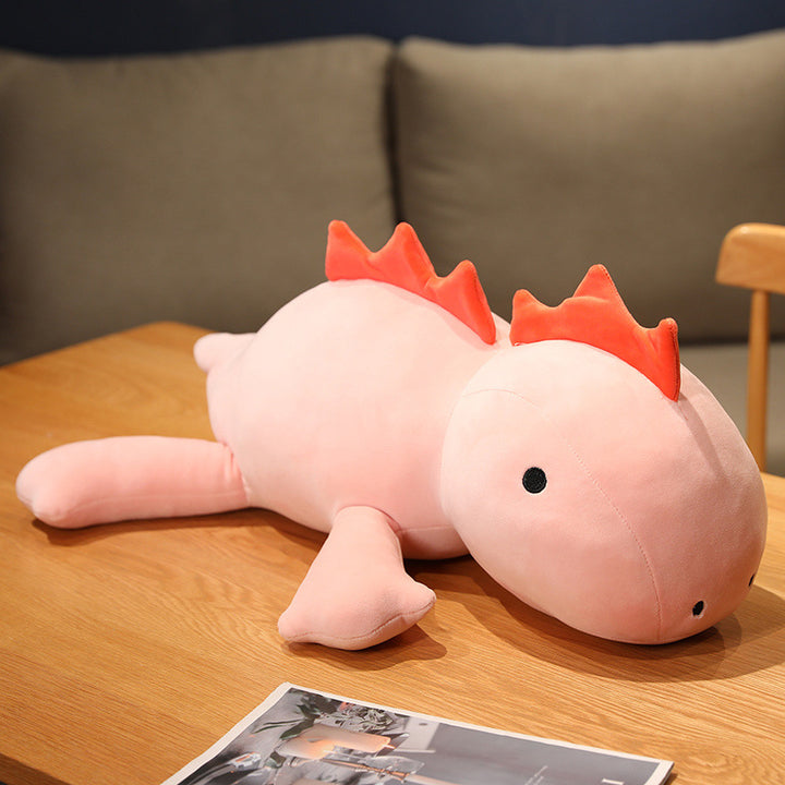 Plush Triceratops Cuddle Pillow With Elongated Lumbar Support And Hypoallergenic Velour Cover