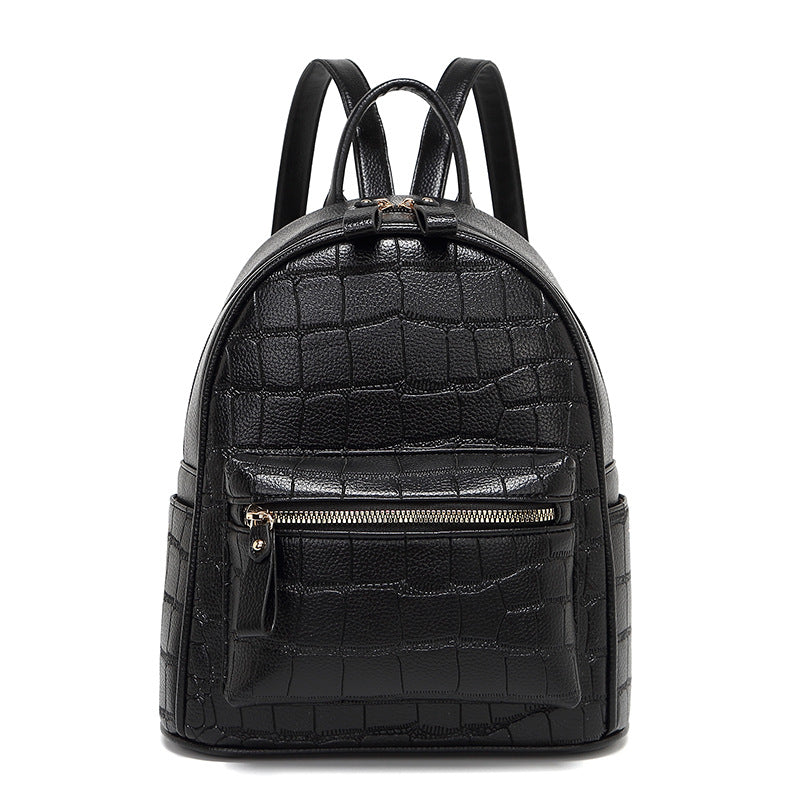 Crocodile-Embossed Mini Chic Backpack Bowlift