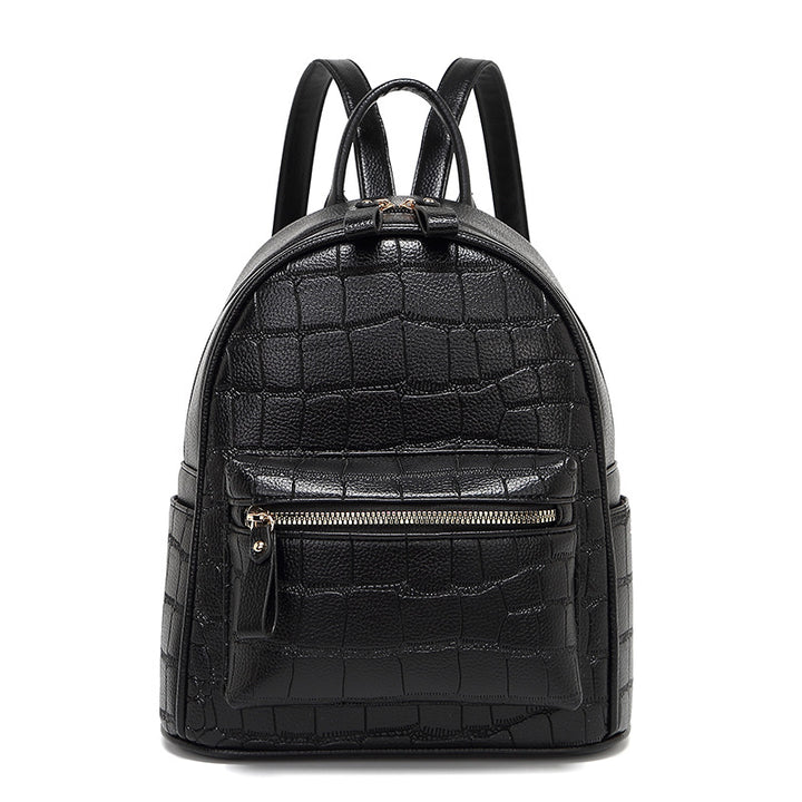 Crocodile-Embossed Mini Chic Backpack Bowlift
