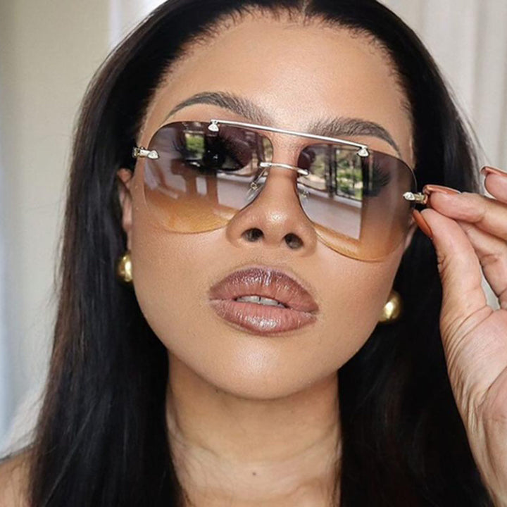 Women's elegant pilot sunglasses with UV protection and reflective lenses Bowlift