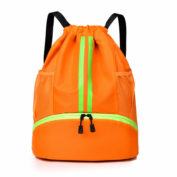 Sporty training backpack with breathable mesh sides and elastic drawstring Bowlift
