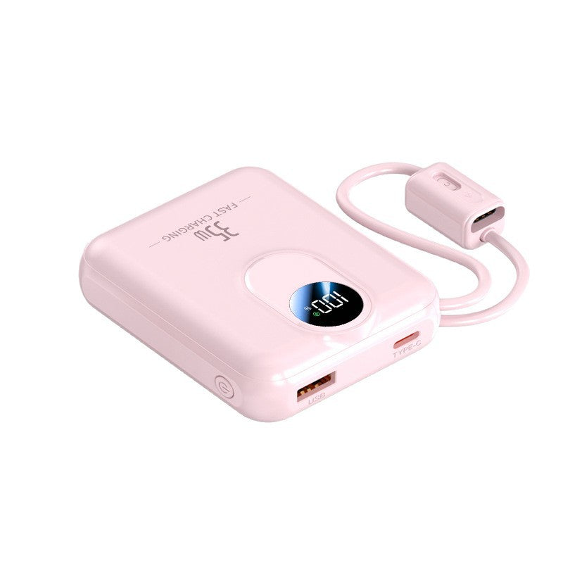 Power bank with fast charging function and integrated charging cables Bowlift
