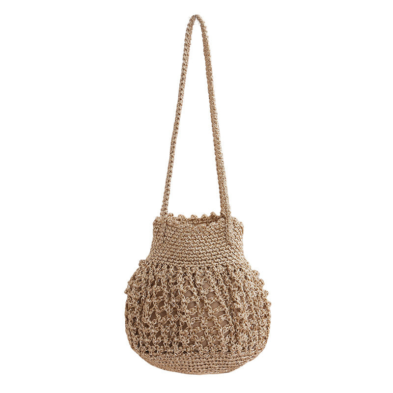 Handmade Macrame Bag with Open Structure Bowlift