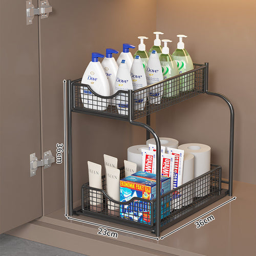 Two-Tier Wire Storage Organizer Bowlift