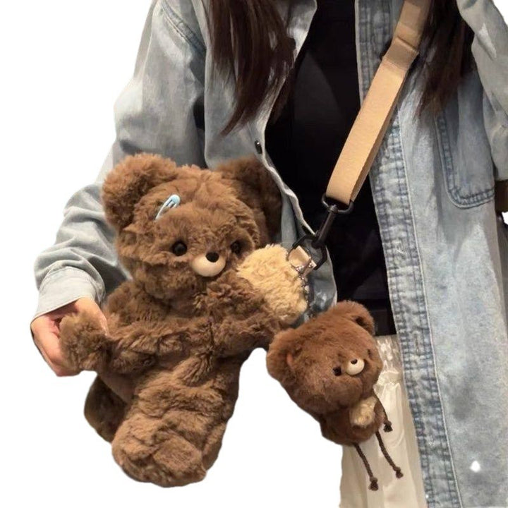 Cute plush shoulder bag with animal motif Bowlift