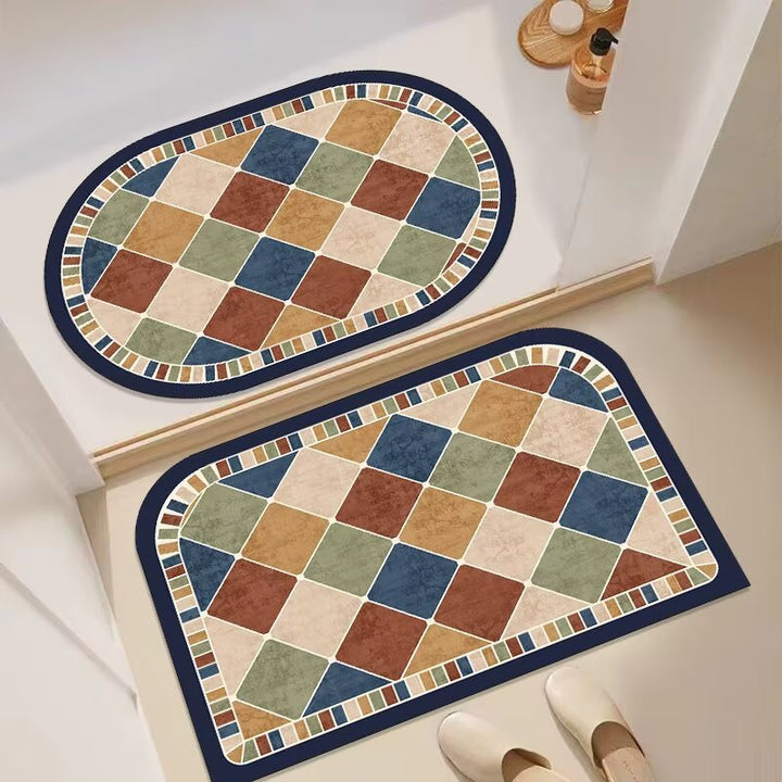 Decorative Floral Entryway Mat Bowlift