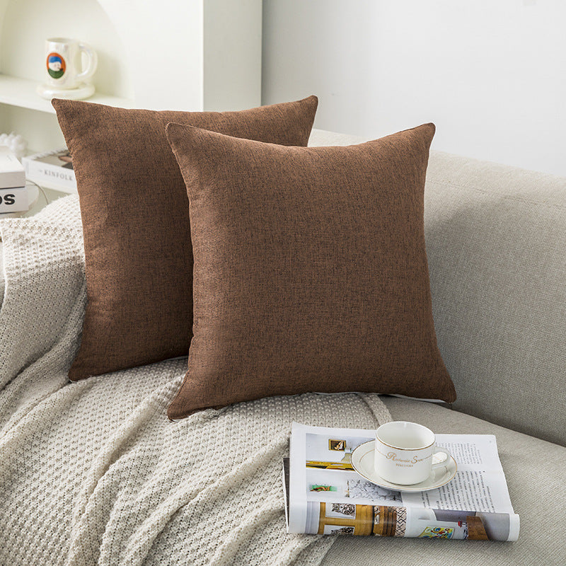 Square Textured Linen Cushion Cover With Hidden Zipper And Removable Insert Support