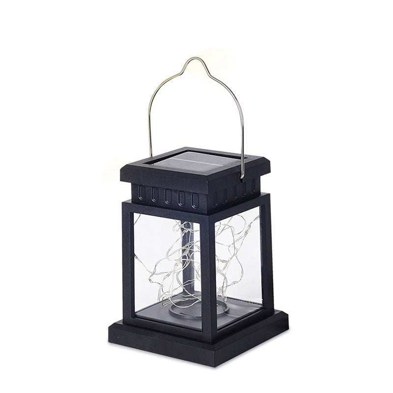 Solar Hanging Lantern With Realistic Flickering Flame LED Candle And Waterproof Outdoor Design Bowlift