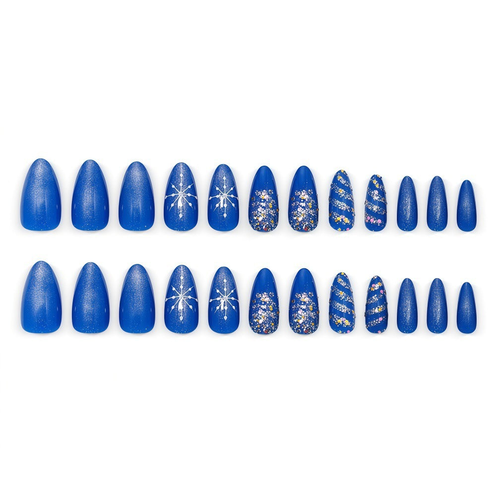 Artificial Nails Set with striking glitter and pattern designs Bowlift