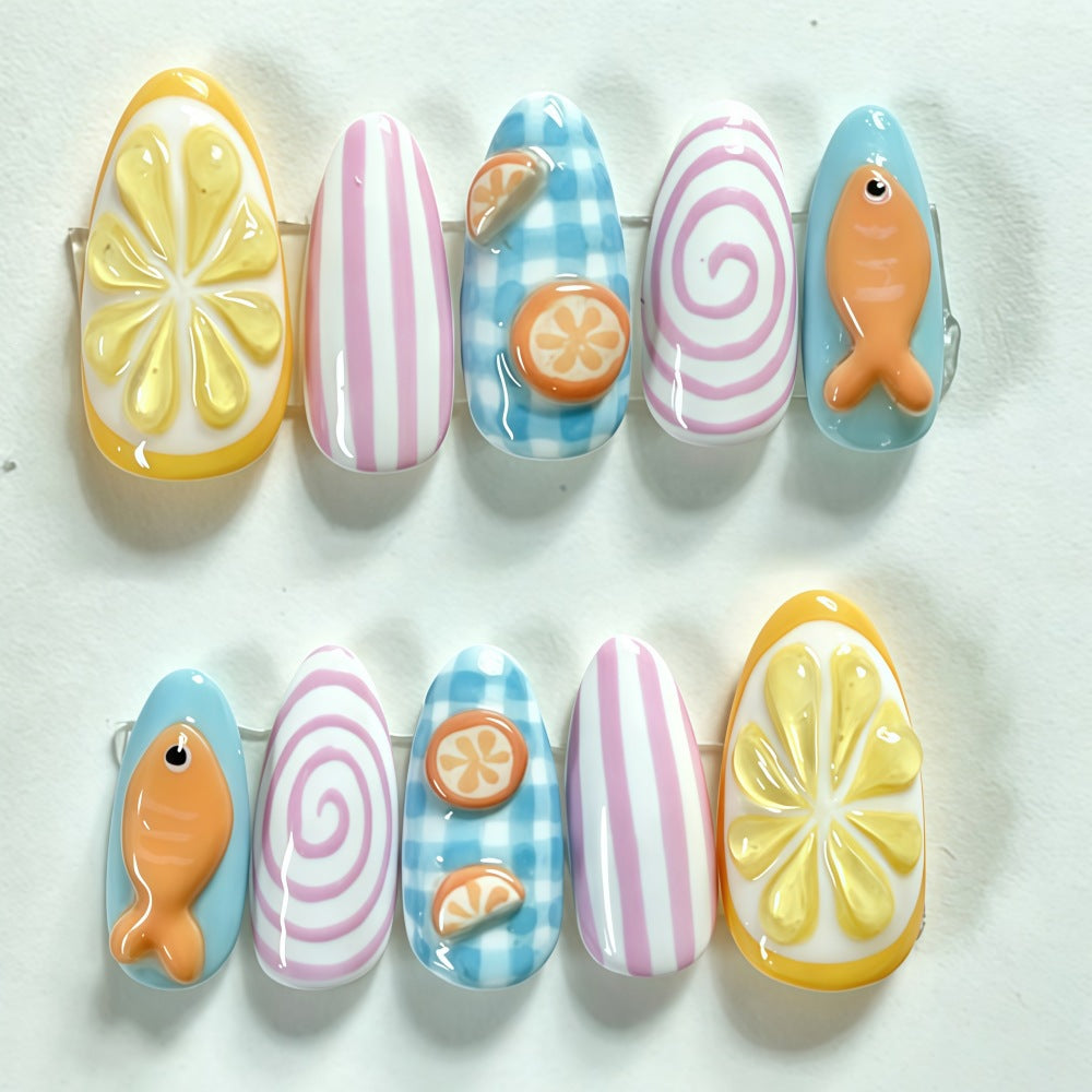 Fruit-designed artificial nails Bowlift