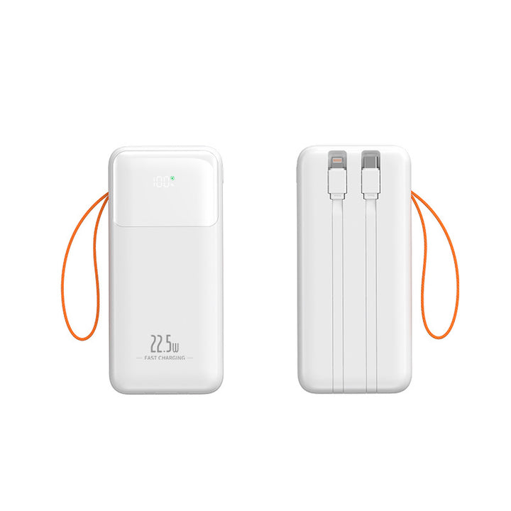 Portable power bank with integrated charging cable and fast charging function Bowlift