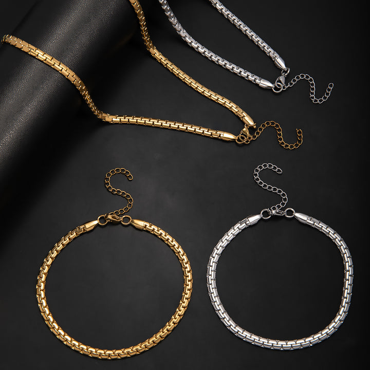 Stylish Chain Necklace Set Bowlift