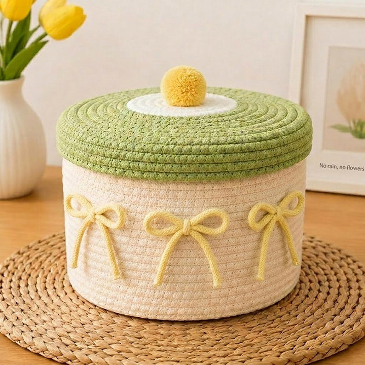 Decorative Knitted Storage Container Bowlift