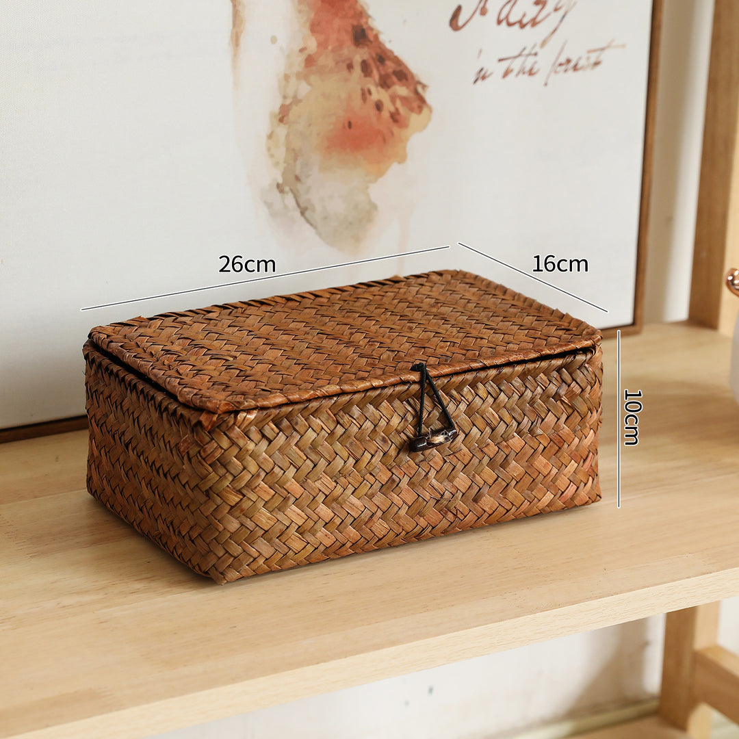 Handcrafted Oval Woven Storage Box Bowlift
