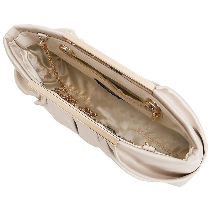 Elegant Clutch with Refined Pleat Details Bowlift