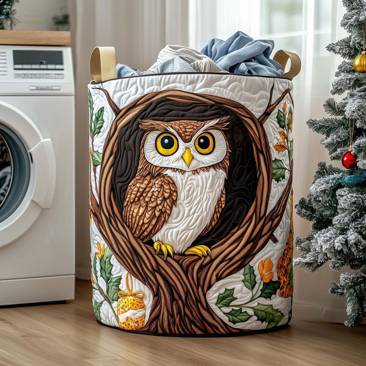 Quilted Decorative Laundry Storage Basket With Rope Handles Collapsible Fabric Organizer
