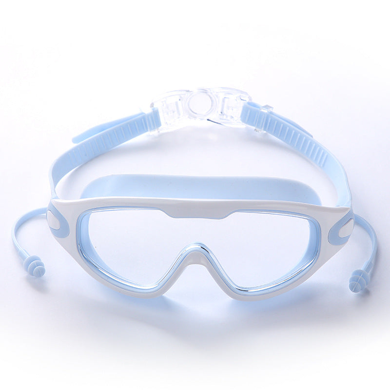 Swim mask with large field of vision and comfortable silicone padding Bowlift