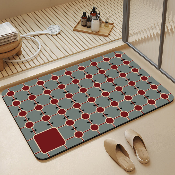 Geometric Pattern Bath Mat Bowlift