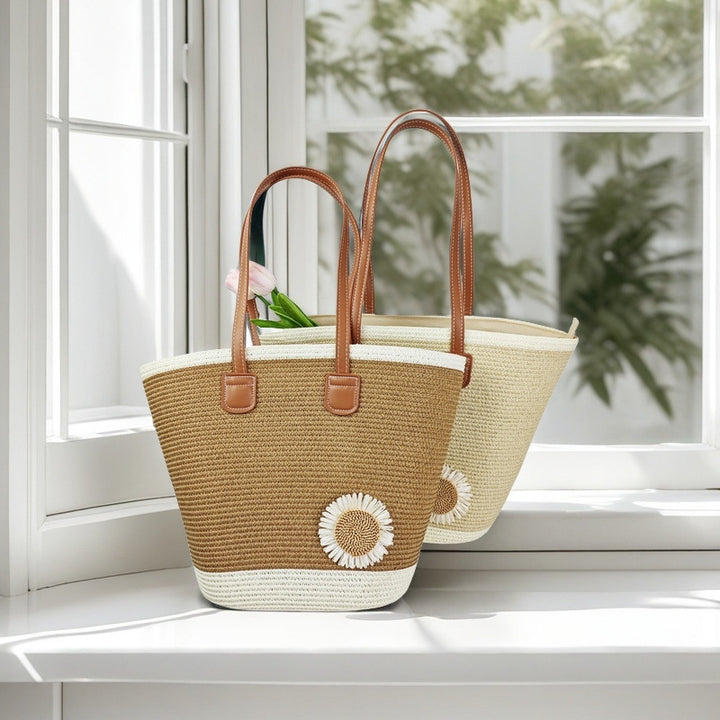 Beach bag with floral accents Bowlift