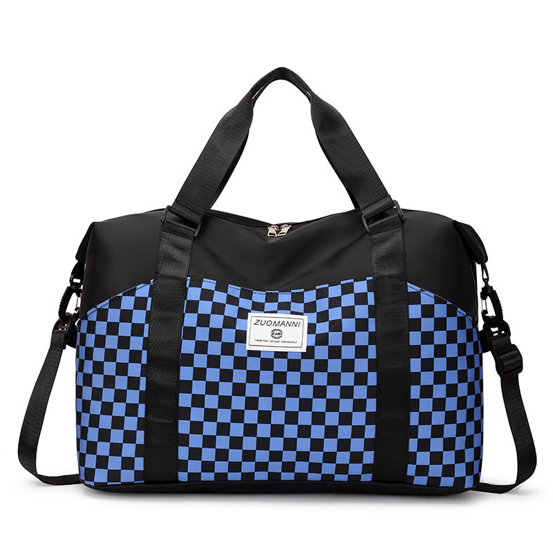 Stylish Checkerboard Duffle Bag Bowlift
