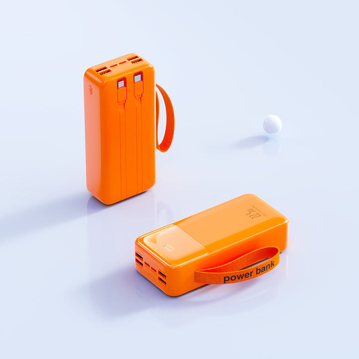Portable power bank with integrated charging cable and fast charging function Bowlift