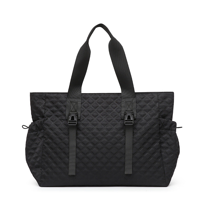 Quilted Multi-Compartment Tote Bag Bowlift