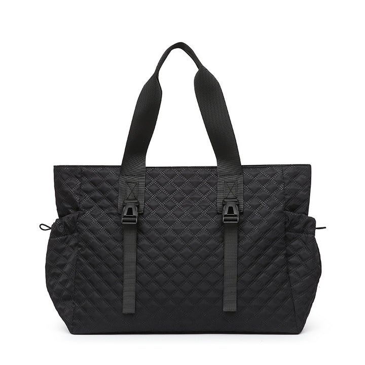 Quilted Multi-Compartment Tote Bag Bowlift