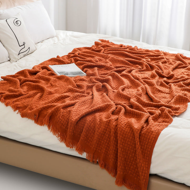 Textured Luxury Throw Blanket Bowlift