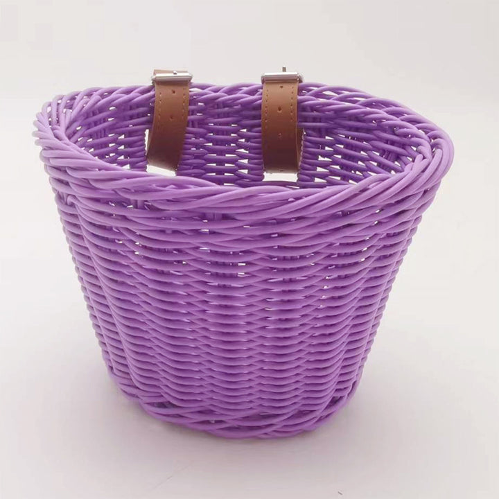 Decorative Woven Storage Basket with Leather Handles Bowlift