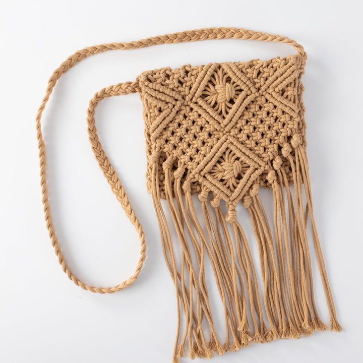 Hand-knotted Macrame Shoulder Bag Bowlift