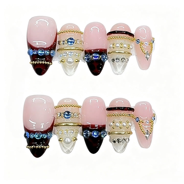 Glamorous Decorative Press-On Nail Design Bowlift